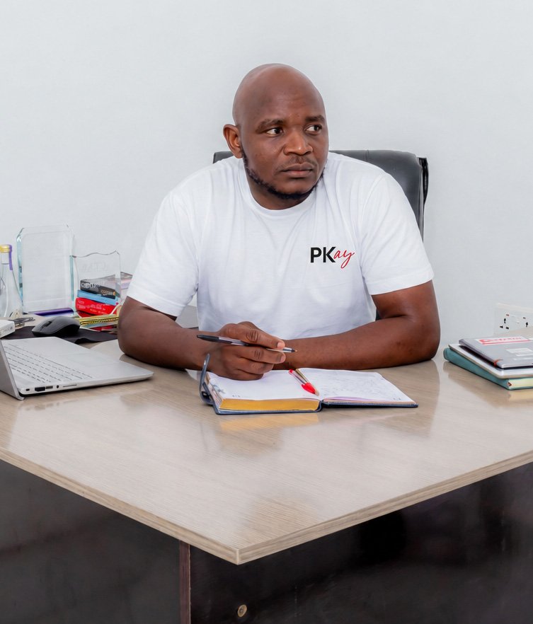 P. Kay working in an education technology setting